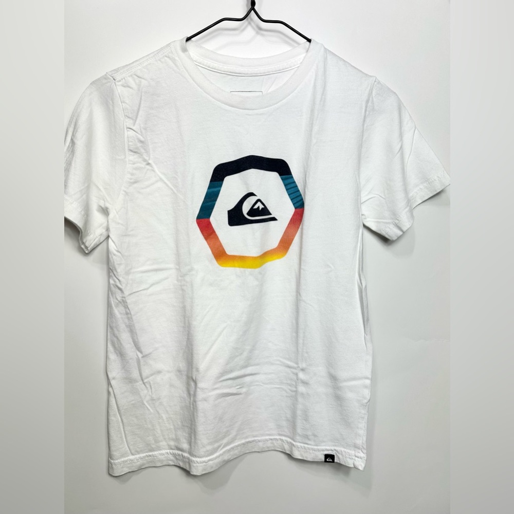 Quicksilver T Shirt  White - Boys Size Medium